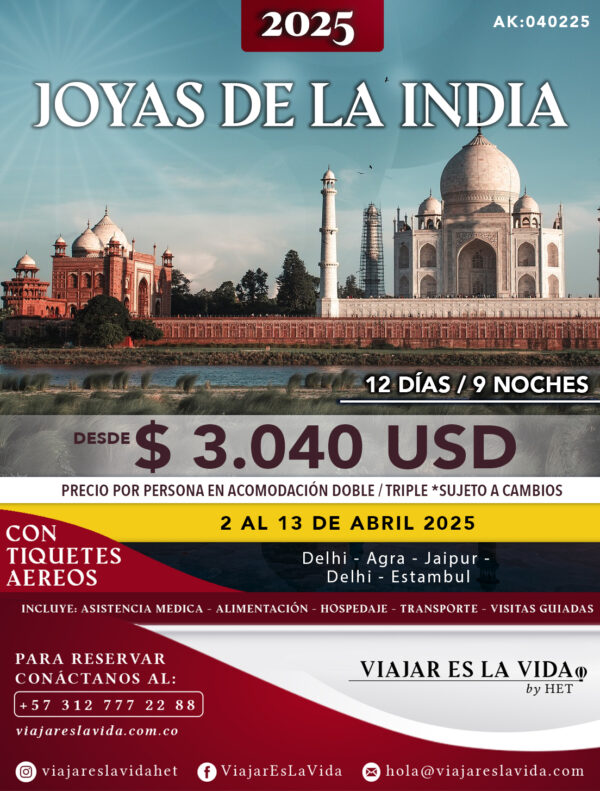 JOYAS DE LA INDIA CON ESTAMBUL 2025 ABRIL (12D 9N) AK:0004