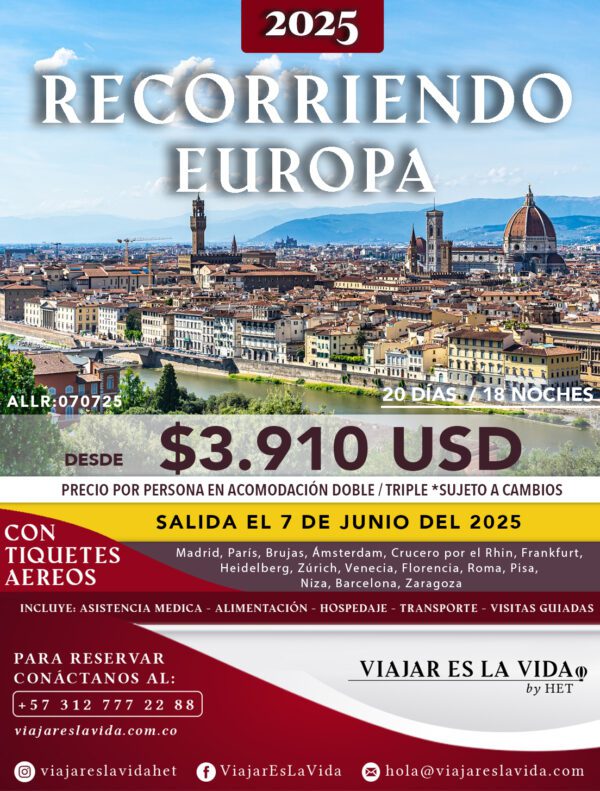 RECORRIENDO EUROPA Salida Junio (20D 18N) ALL:RE02