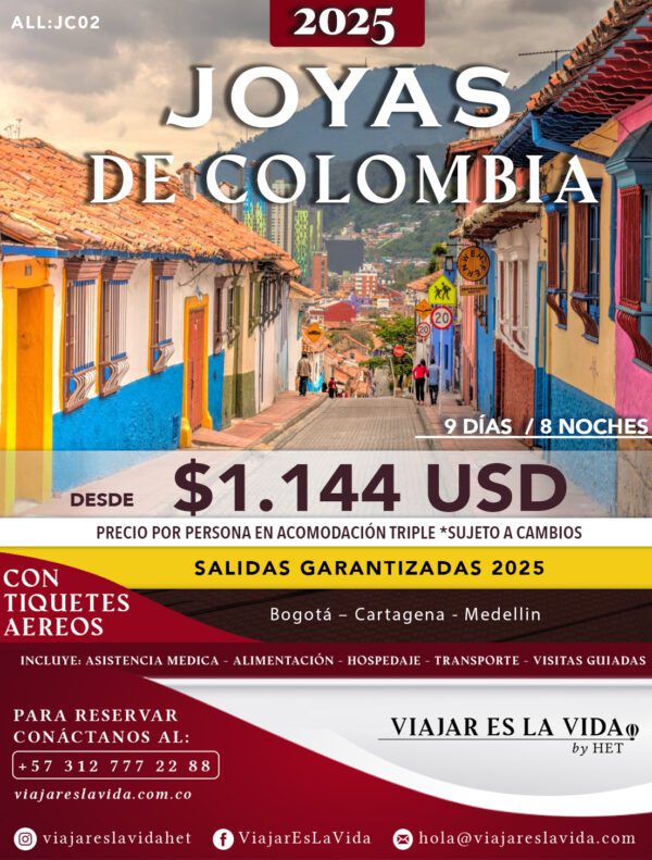 JOYAS DE COLOMBIA 2 (9D 8N) ALL:JC02