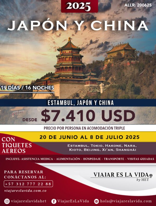 JAPON Y CHINA Salida Junio 20 (19D 16N) ALL:JC02