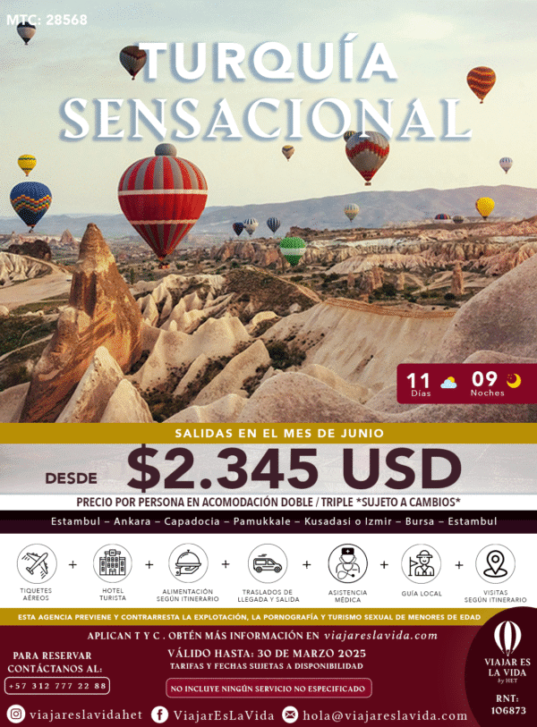 TURQUÍA SENSACIONAL  JUNIO MTC: 28568