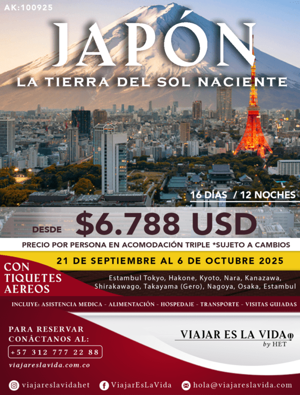 JAPÓN, LA TIERRA DEL SOL NACIENTE - SEPTIEMBRE (16D 12N) AK:0029