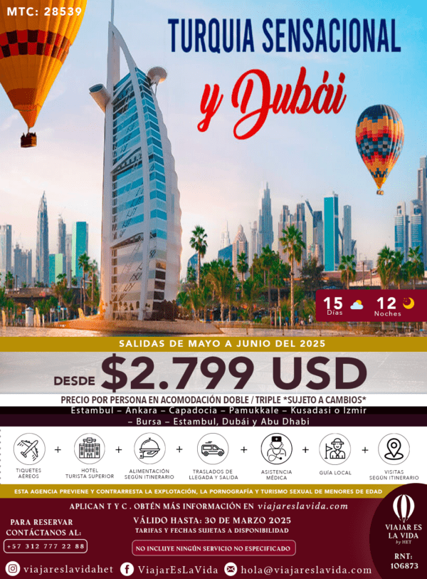 TURQUÍA SENSACIONAL Y DUBÁI MTC: 28539