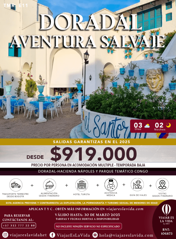 DORADAL AVENTURA SALVAJE (3D 2N) TMR:E11