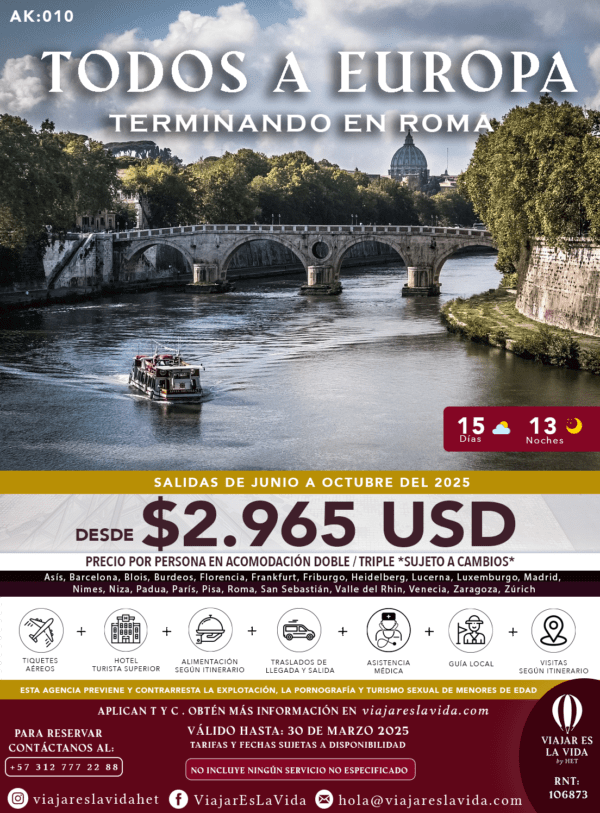 TODOS A EUROPA TERMINANDO EN ROMA AK:010
