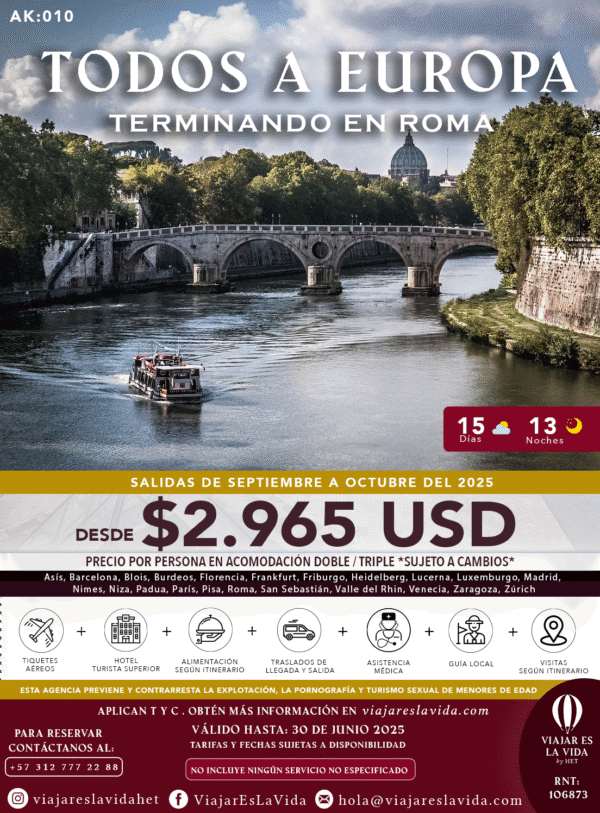TODOS A EUROPA TERMINANDO EN ROMA AK:010