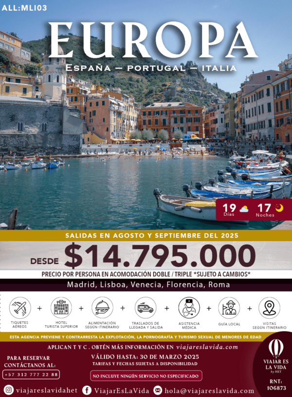 EUROPA ESPAÑA -PORTUGAL E ITALIA (AGT-SEPT) ALL:MLI03