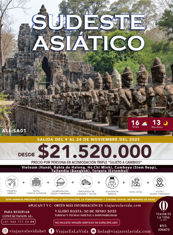 SUDESTE ASIÁTICO: VIETNAM-CAMBOYA-TAILANDIA ALL:SA01