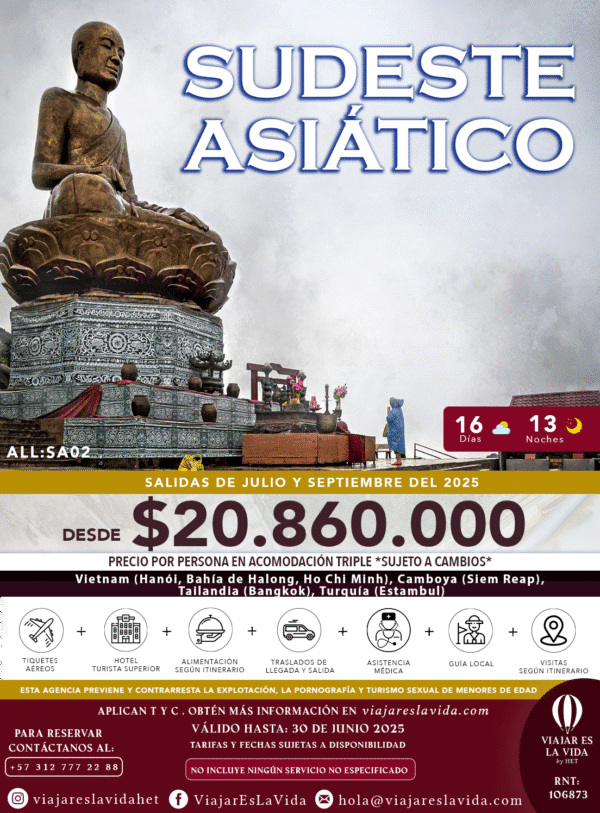 SUDESTE ASIÁTICO:VIETNAM-CAMBOYA-TAILANDIA JUN ALL:SA02