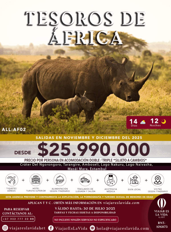 TESOROS DE ÁFRICA NOVIEMBRE Y DICIEMBRE ALL:AF02