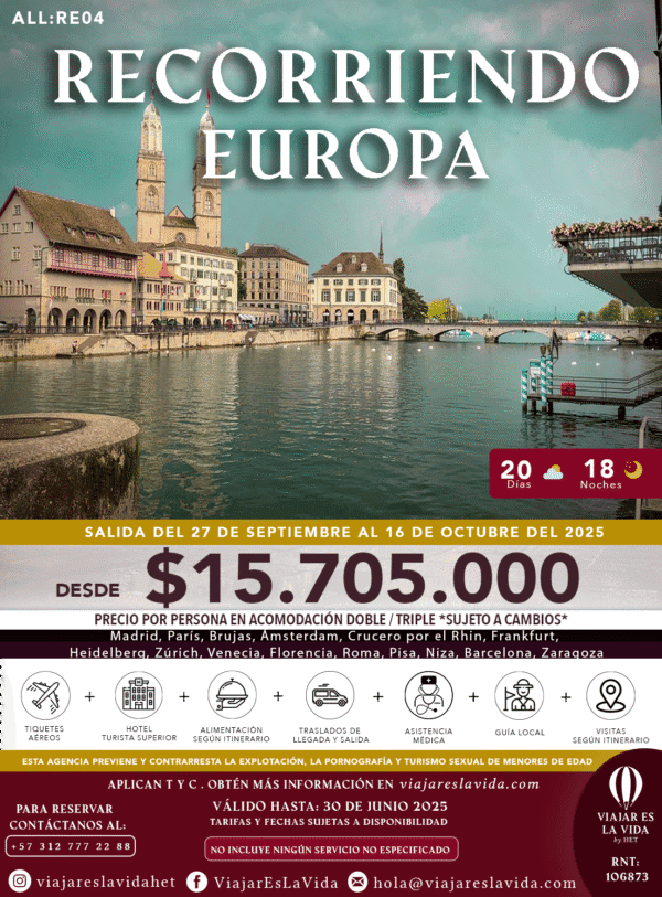 RECORRIENDO EUROPA SEPTIEMBRE (20D 18N) ALL:RE04