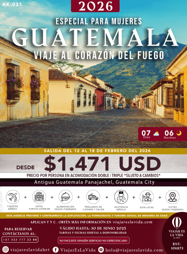 GUATEMALA PARA MUJERES 2026 (7D 6N) AK:031