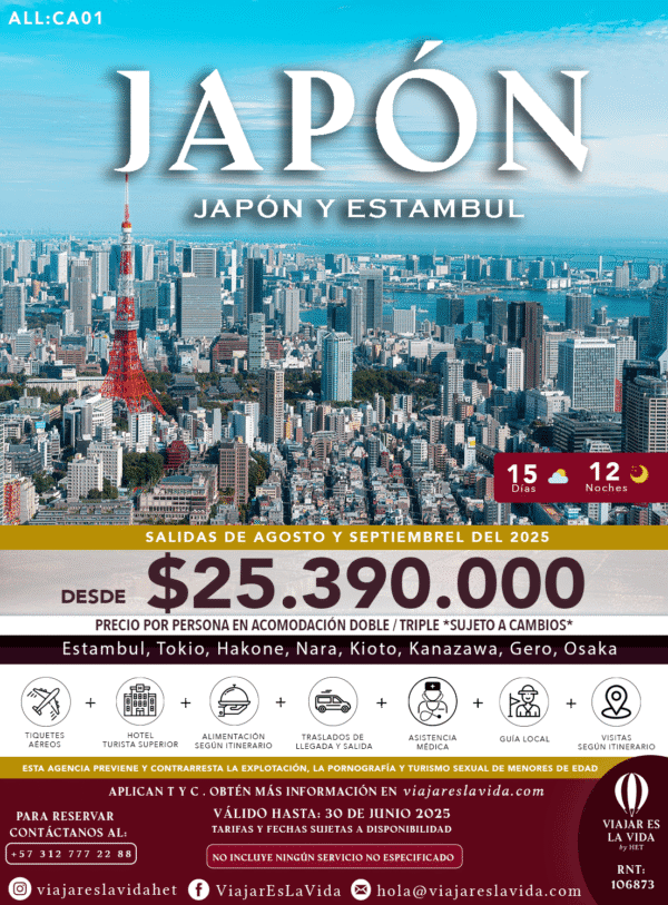JAPÓN AGOSTO- SEPTIEMBRE ALL:JE01