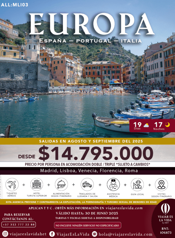 EUROPA ESPAÑA -PORTUGAL E ITALIA (AGT-SEPT) ALL:MLI03