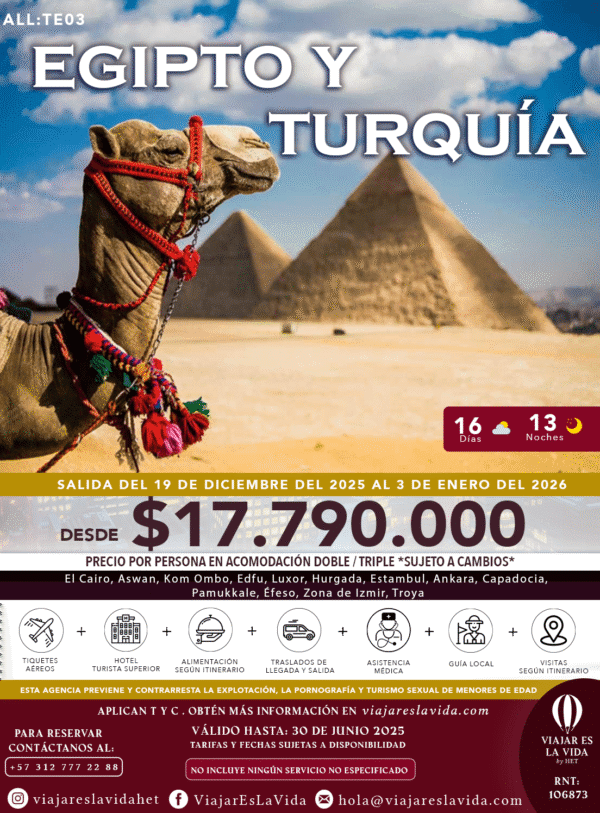EGIPTO Y TURQUÍA CON CRUCERO 19 DICIEMBRE ALL:TE03
