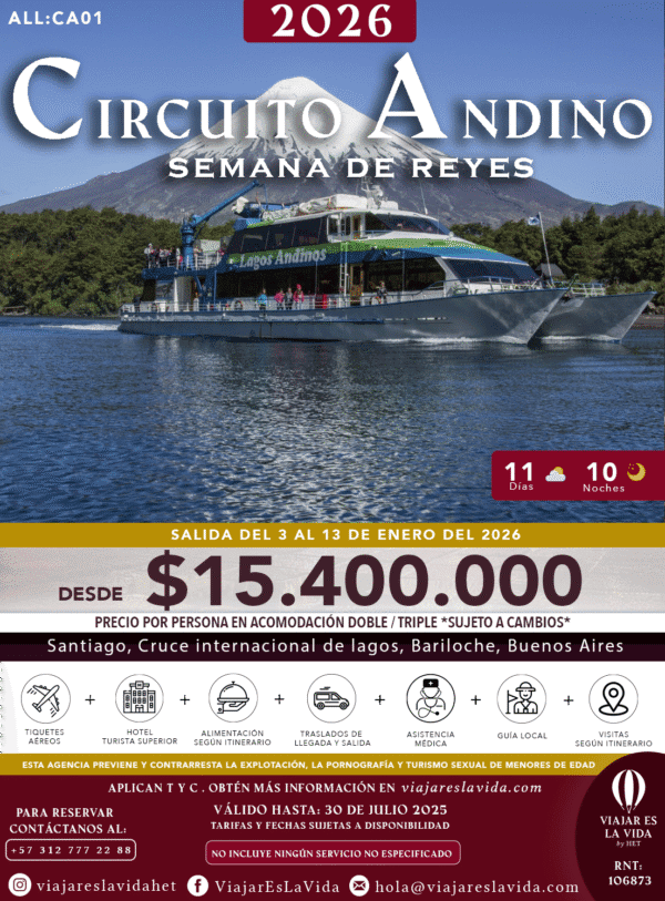 CIRCUITO ANDINO REYES 2026 (11D 10N) ALL:CA02