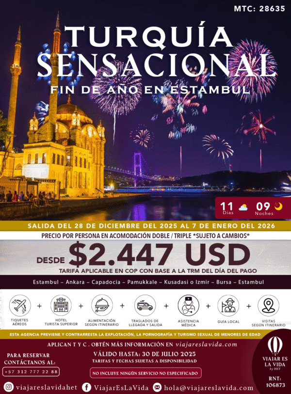 TURQUÍA SENSACIONAL FIN DE AÑO MTC:28635