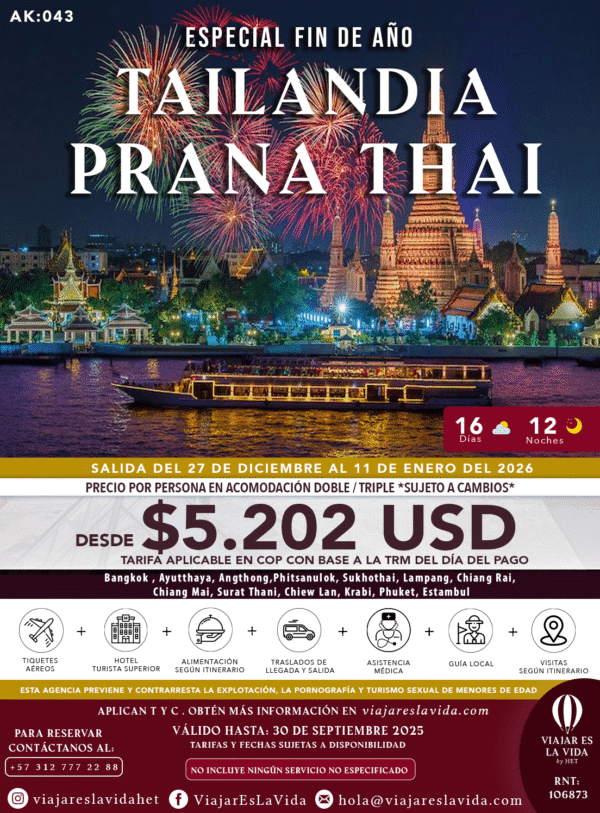 TAILANDIA PRANA THAI ESPECIAL FIN DE AÑO 2025-26 AK043