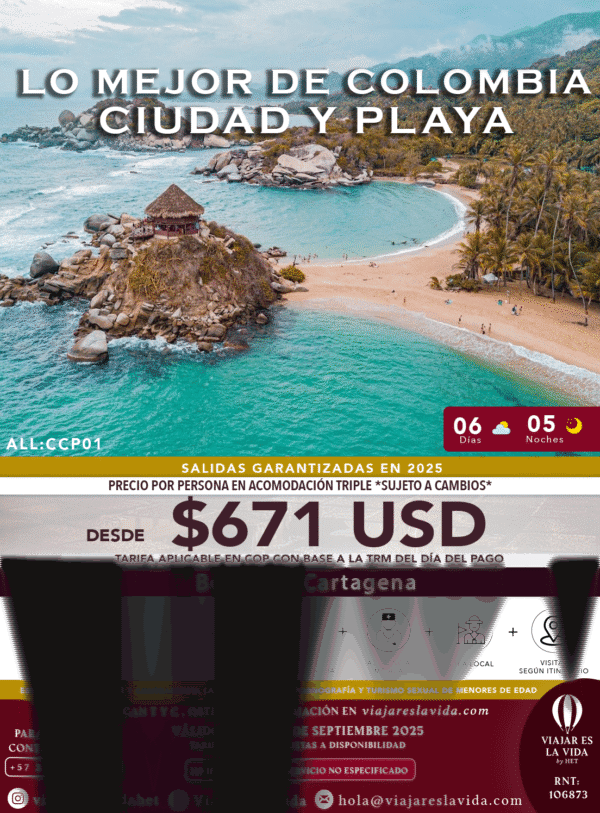 LO MEJOR DE COLOMBIA CIUDAD Y PLAYA ALL:CCP01