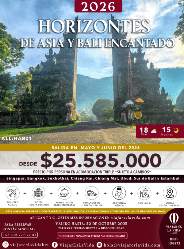 HORIZONTES DE ASIA Y BALI ENCANTADO MAYO Y JUNIO 2026 ALL:HAB01