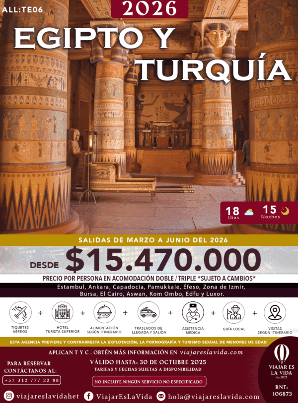 EGIPTO Y TURQUÍA MARZO A JUNIO 2026 ALL:TE06