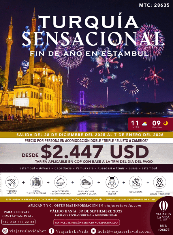 TURQUÍA SENSACIONAL FIN DE AÑO MTC:28635