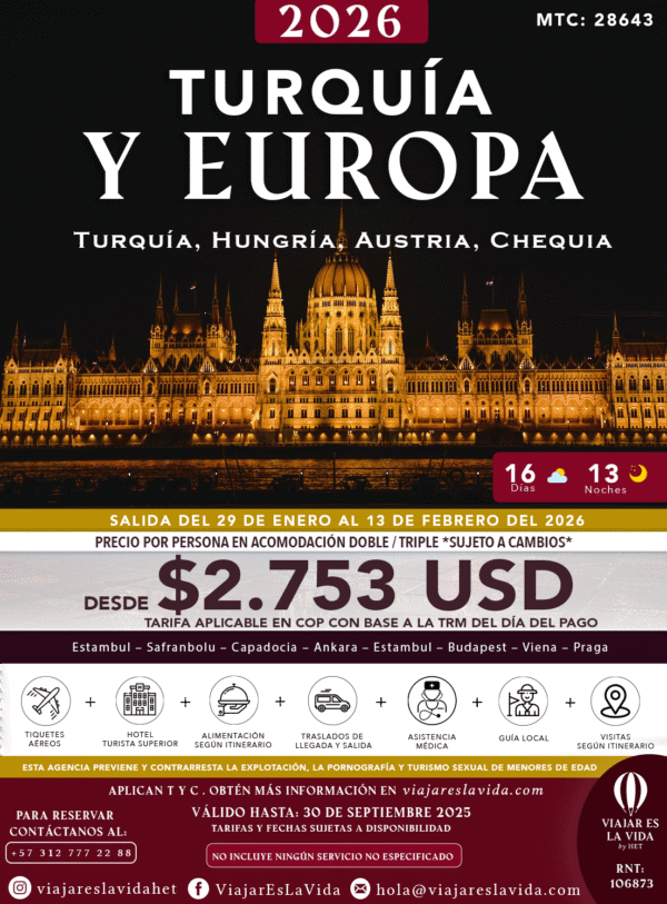 TURQUÍA Y CIUDADES IMPERIALES ENERO 2026 MTC:28643
