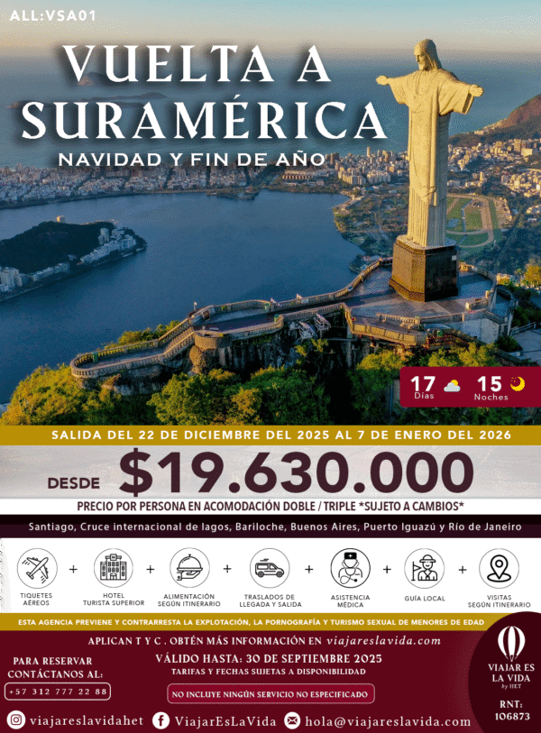 VUELTA A SURAMÉRICA FIN DE AÑO (17D 15N) ALL:VSA01