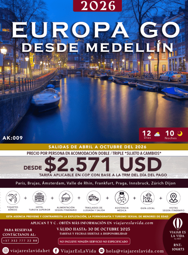 EUROPA GO DESDE MEDELLÍN 2026 AK009