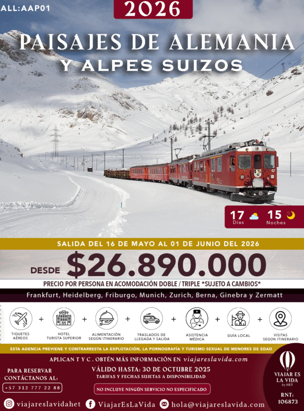 PAISAJES DE ALEMANIA Y ALPES SUIZOS MAYO 2026 ALL:AAP01