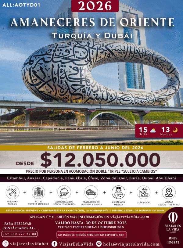 AMANECERES DE ORIENTE: TURQUÍA Y DUBÁI 2026 ALL:AOTYD01
