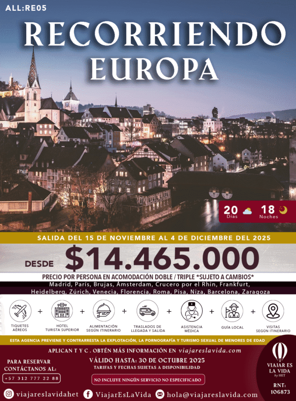 RECORRIENDO EUROPA NOVIEMBRE (20D 18N) ALL:RE05