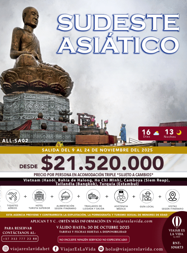 SUDESTE ASIÁTICO: VIETNAM-CAMBOYA-TAILANDIA ALL:SA02