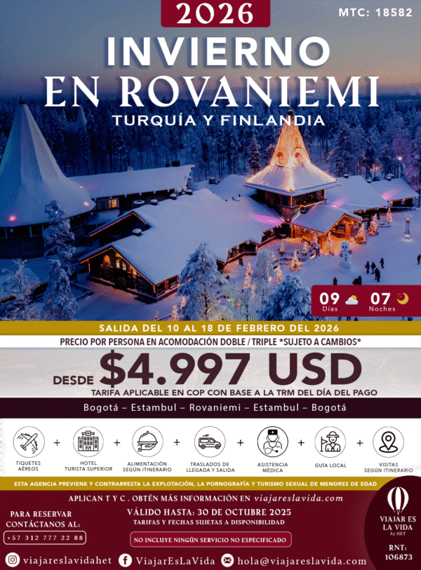 INVIERNO EN ROVANIEMI TURQUÍA Y FINLANDIA 2026 MTC:18582