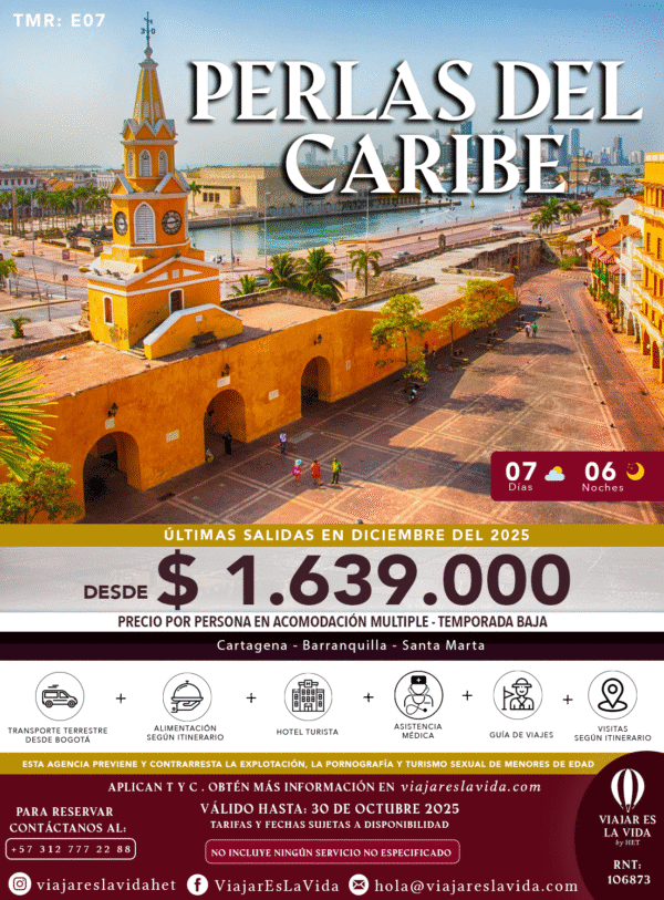 PERLAS DEL CARIBE (7D 6N) TMR:E07