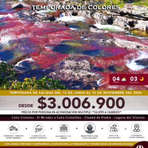 CAÑO CRISTALES TEMPORADA DE COLOR 4DÍAS 3NOCHES MG:02