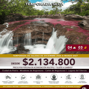 CAÑO CRISTALES TEMPORADA SECA 4DÍAS 3NOCHES MG:05