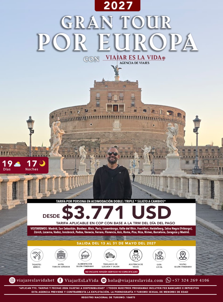 Gran Tour por Europa mayo con VELV